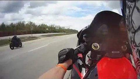 Motorcycle Wheelie and 170 mph!!!