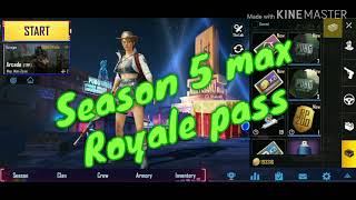 Season 5 Royale pass Level 100 {Pubg Mobile}
