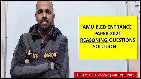 2021 AMU B.ed entrance solved paper II AMU B.ed paper 2021 solved II AMU B.ed 2021 question paper