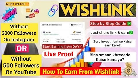 How to earn MONEY from Wishlink | Earn money from brands | 2000 Insta Followers nhi hai Fir Kaise ??