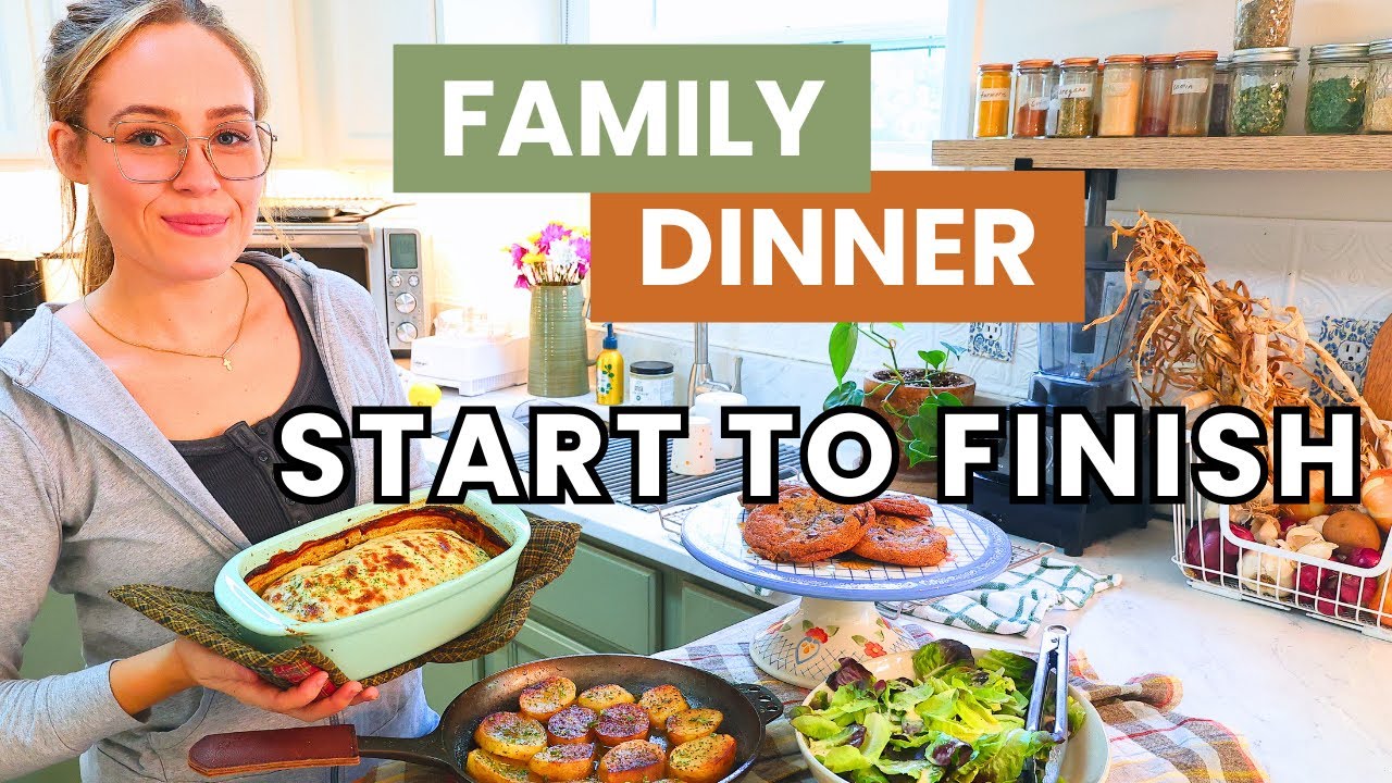 Готовим сытный семейный ужин от начала до конца! Уютная кухня