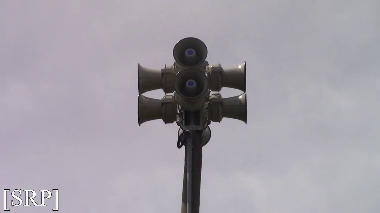 ATI HPSS-32 Siren Test, Hudson, OH // Cuyahoga Heights Siren Ambience - Hudson and Cuyahoga County test their sirens on the 1st Saturday of the month @ noon (April-November). Kurt (firefreak57) was also recording at C-Heights.