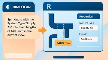 Duct Split in Revit Using AI with BIMLOGIQ Copilot