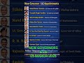 New Governors & LG Appointments #currentaffairs #governor #lg #newappointment #todaynews