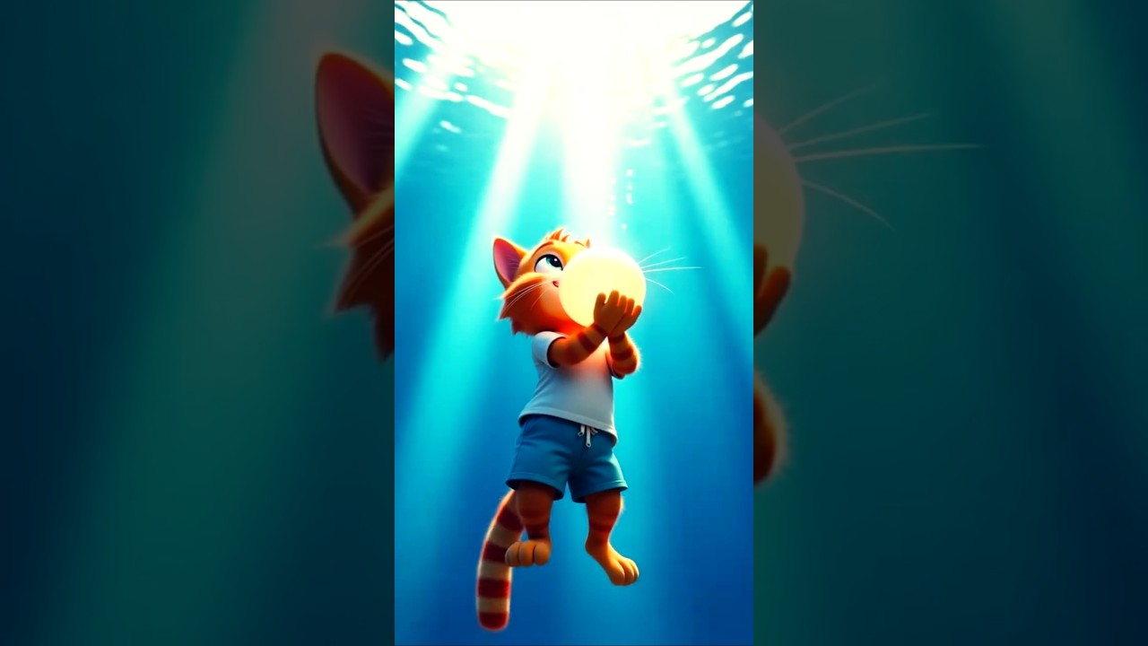 Cat Dives Deep for Hidden Treasure! 🐾💎