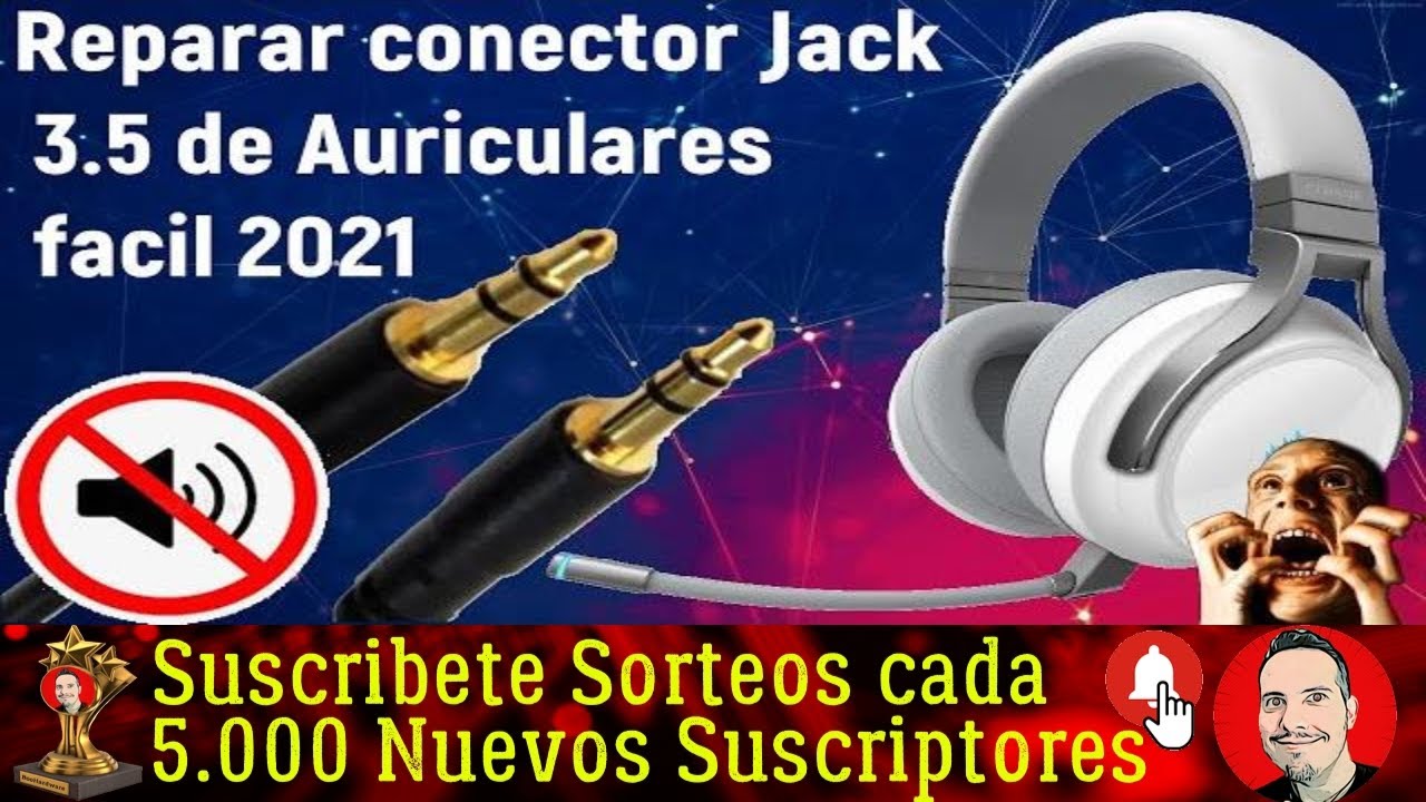 Semejanza Tender Asombro Como cambiar o Reparar conector jack 3.5 Auriculares Audífonos roto, fácil  2021 - YouTube