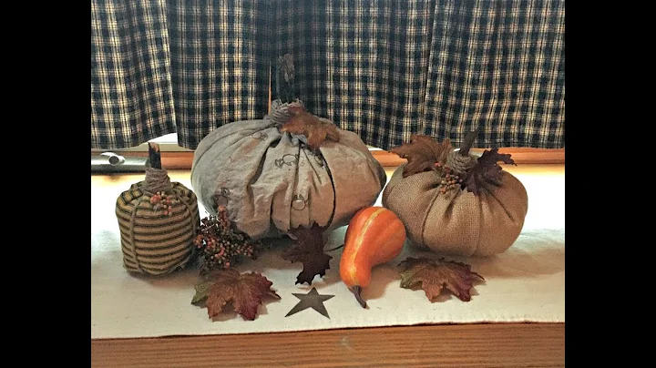 How to make Decor Pumpkins from Burlap and Canvas