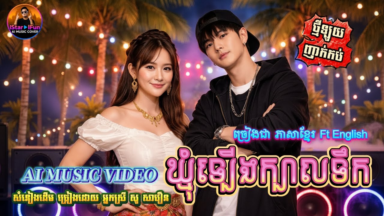 🔥ថ្មីឡូយ♥️👍🏻| ឃ្មុំឡើងក្បាលទឹក​ | Khmer ft English | AI Music Video | IStar IFun
