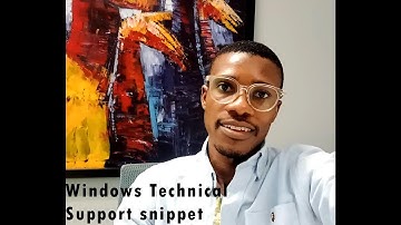 A snippet of a Windows Technical Support Engineer