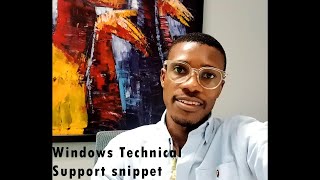 A snippet of a Windows Technical Support Engineer