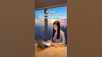 5:30AM Stanford Student Morning Routine 💫 #college #vlog #studywithme #productivity #studytips