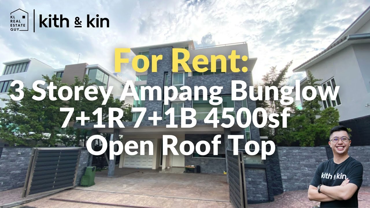 Ampang Jaya Bungalow 3 Storey 7+1 R 7+1 B | Newly Renovated | KL Skyline View with Big Balcony