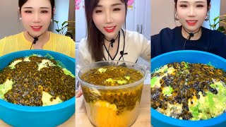 REQUEST|| YY HEAVY PASSION FRUIT ICE EATING WITH MATCHA AND MILK POWDER 