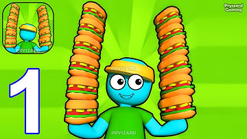 Sandwich Way - Gameplay Walkthrough Part 1 Stickman Idle Sandwich Restaurant Manager - Android Game