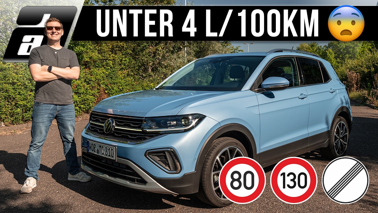 2024 VW T-Cross (1.0 TSI, DSG) | So viel verbraucht er wirklich! | 80 vs. 130 vs. VOLLGAS