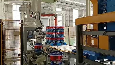 palletizing robot for paint bucket