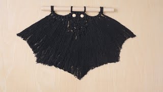 DIY Macrame Bat | Easy to Make | Halloween Decoration | Step by Step Tutorial