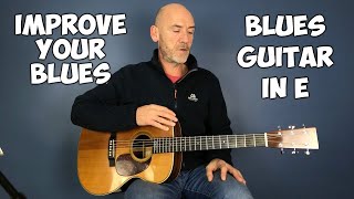 Video thumbnail of "Blues guitar lesson in E"