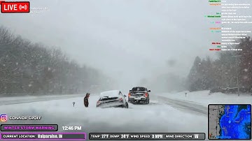 LIVE STORM CHASER - MICHIGAN BLIZZARD DAY 2