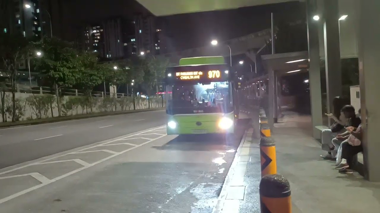 SMRT) SG3097P On Service 970 Arriving Bus Stop 44021 - YouTube