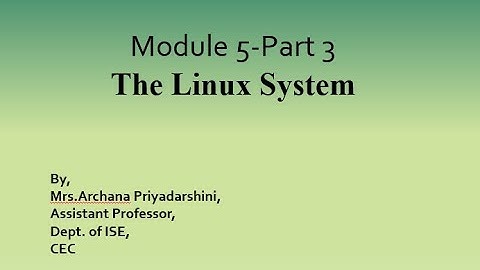 VTU M5 L3 18CS43 Linux history