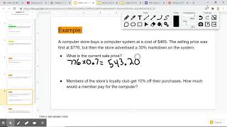 Lesson 3.5 Solve Markup and Markdown Problems