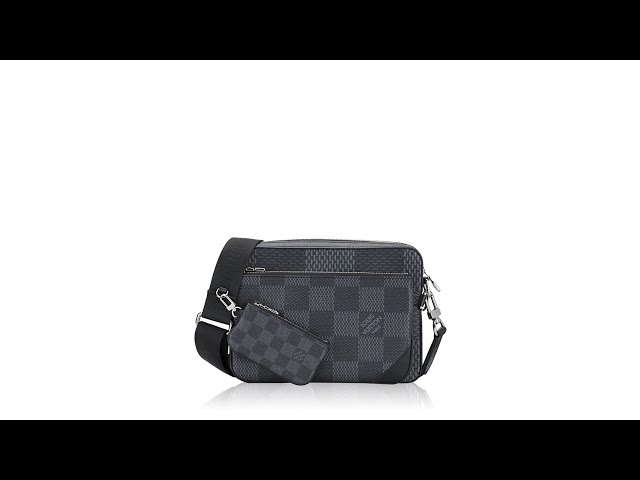 Louis Vuitton Studio Messenger Bag Limited Edition Damier Graphite 3D Black