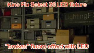 broken fluoro lighting effect w LFX Master DMX with LED fixture