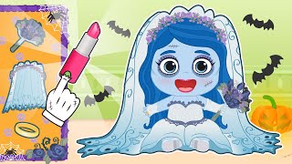 BABY LILY 👰‍♀️🧟‍♀️ Dresses up with a Corpse Bride Costume for Halloween screenshot 5