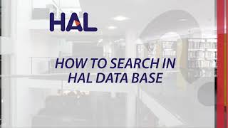 How to search in HAL database 