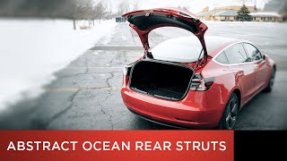 Tesla model 3 quick video | abstract ocean rear trunk struts