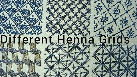 How to: 6 different Henna Grids / Bridal Henna Grids / Henna Tutorial