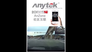 Anytek Z1 Dashcam 2-CH Full HD 1080P+1080P Built-in WiFi