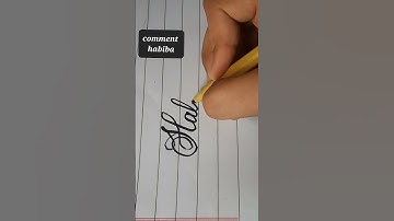 how to write name 😗habiba☺️ cursive writing #youtubeshorts #youtube #ytshorts