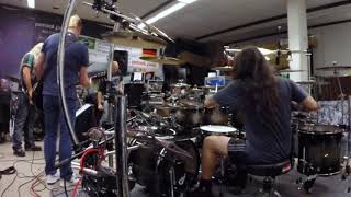 TVMaldita Presents: Aquiles Priester rehearsing Metal is Forever with Primal Fear 12.19.14, Germany.