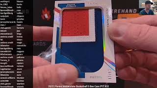 20/21 Panini Immaculate Basketball 5 Box Case PYT #22