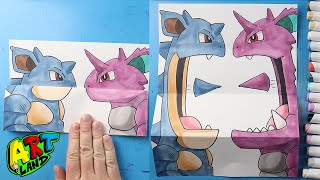 How to Draw Nidoqueen vs Nidoking Folding Surprise