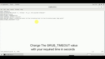 How to Change the Grub timeout value in Centos 7 or RHEL7