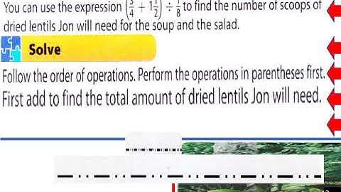 6th Math 4 4 L V Solving Multistep Problems Fractions Mixed Numbers  Pt 1