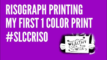 Risograph Printing: My First 1 Color Print