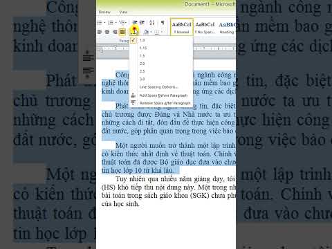 Thủ thuật Microsoft Word #34 – Mẹo sửa khoảng cách đoạn #shorts mới nhất 2023