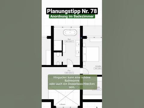Hausplanung: Sanitärobjekte richtig anordnen - YouTube