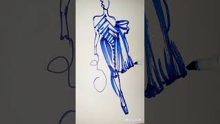 Страница 131 из 366 счастья тебе ❤❤❤ #fashion #мода #sketch #эскиз  #синий #blue