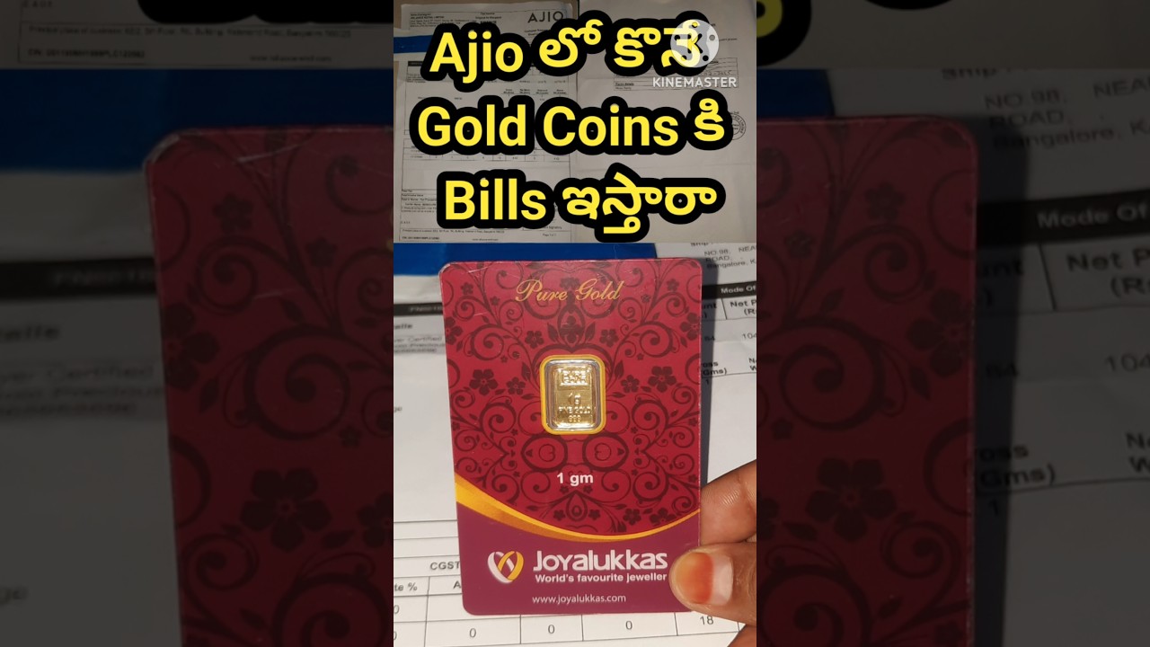 Ajio లో కొన్న Gold Coins bill's చూపిస్తాను రండి //Ajio Gold Coins కి Bills ఇస్తారా