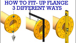 pipe to flange fit up three different methods
