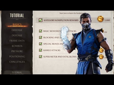 MORTAL KOMBAT 1 TUTORIAL ( BASICS ) COMPLETED