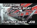 We're Back !!!  Offshore Race Boat Custom  Paint Job