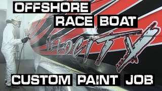 Information We're Back !!!  Offshore Race Boat Custom  Paint Job Update