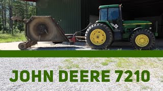 JOHN DEERE 7210  Cutting Tall Grass at Hollis Farms