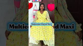 Multicolor Flared Maxi @flipkart #dress #maxi #fashion #shorts Flipkart Dress Collections